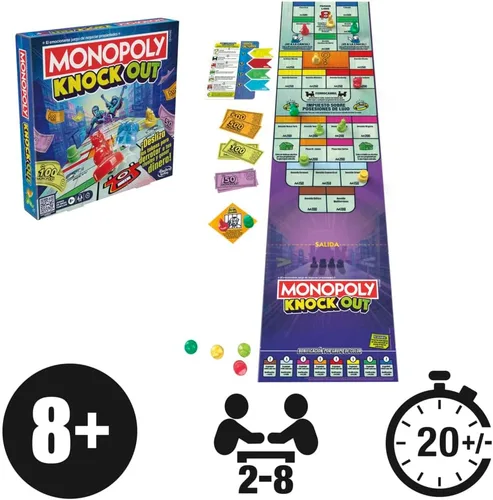 Miniatura 7 de Monopoly Knockout Game para niños, adolescentes y adultos
