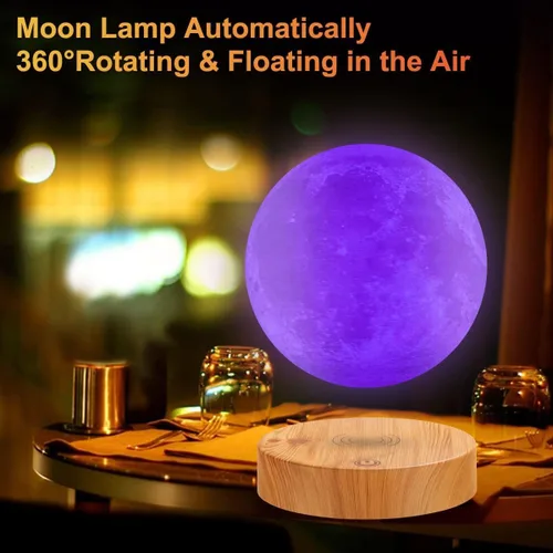 Miniatura 6 de Lámpara de luna levitante, 16 colores y 20 modos, lámpara de luna flotante magnética, luz nocturna, regalos únicos de Navidad para padres, madres