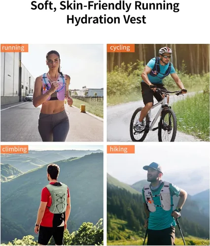 Miniatura 7 de ECOHUB Chaleco de Hidratación para Correr, Mochila Ligera y Transpirable con Bolsa de Agua de 2L Mochila de Día para Senderismo, Trail Running