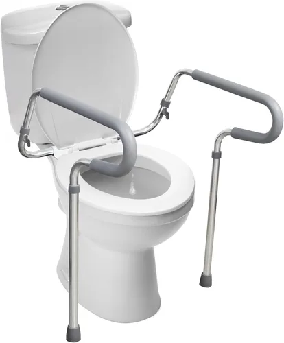 HealthSmart Rieles de seguridad ajustables para inodoros para personas mayores, grado médico, marcos de seguridad para discapacitados, acolchado