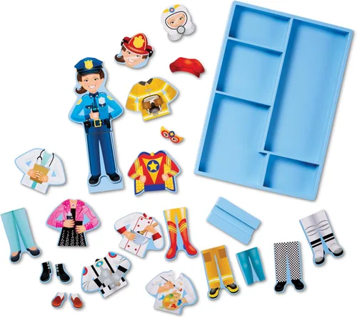 Miniatura 4 de Kit de juego de simulación muñeca magnética Julia para vestir, muñeca de madera (más de 25 piezas)