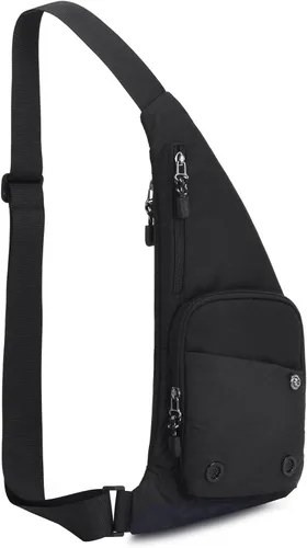 Tealots Bolso bandolera delgado con bolsillo personal, bolso de hombro casual, mochila ligera, bolsa de pecho para viajes, senderismo