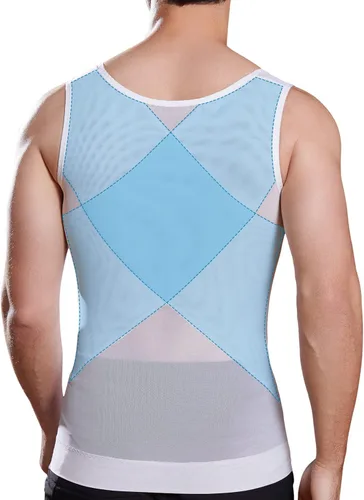 Miniatura 2 de ISUP Mens Compression Shirt Slimming Undershirt Shapewear Body Shaper Chest Compression Tummy Control Tank Top
