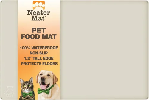 Miniatura 2 de Neater Pet Brands Neater Mat - Tapetes para mascotas para comida y agua, tapete de silicona impermeable, bandeja de alimentación, tapete de comida