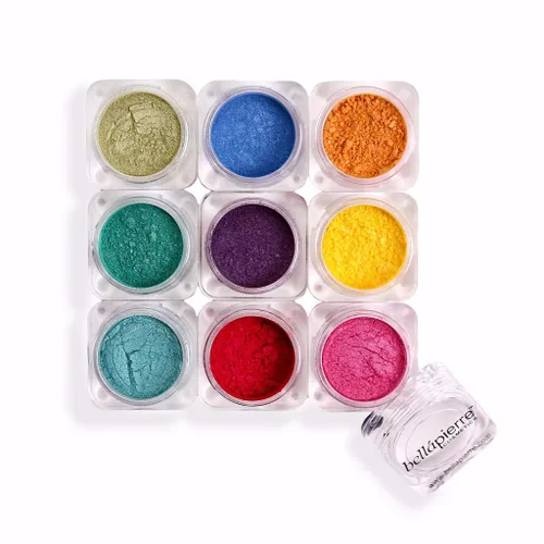 Miniatura 3 de bellapierre Shimmer Powder 9 Stack Sombra de ojos sin parabenos Maquillaje de ojos vegano y libre de crueldad – 9 unidades – Astrid