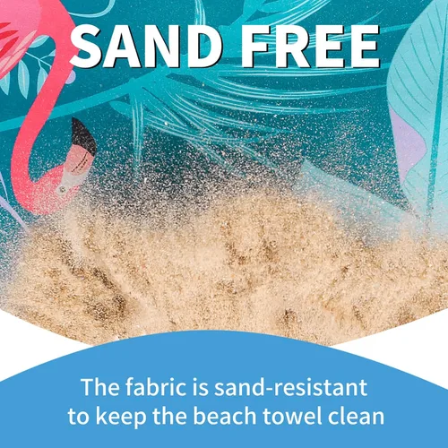 Miniatura 13 de Paquete de 2 toallas de playa ligeras y delgadas de gran tamaño de 71 x 32 pulgadas, toallas grandes de microfibra extra grandes sin arena