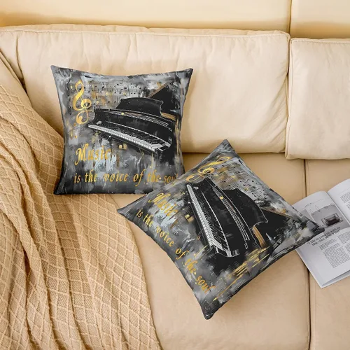 Miniatura 2 de Homewish Fundas de almohada de música de piano