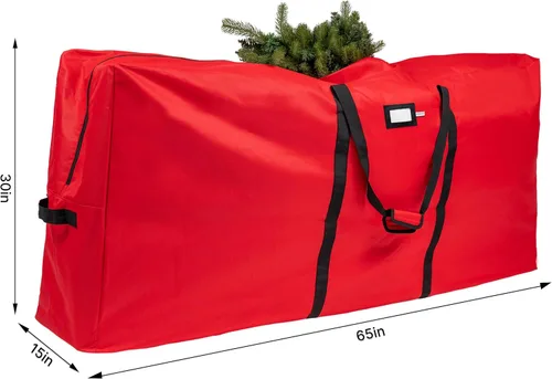 Miniatura 2 de (No fabricada en China) Bolsa de almacenamiento resistente para árbol de Navidad de 9 pies, se adapta a árboles artificiales de hasta 9 pies, asas