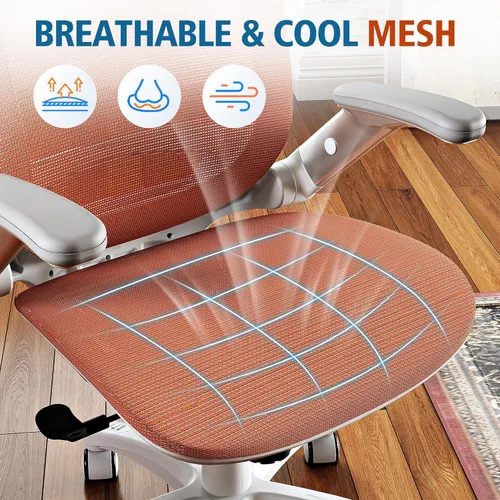 Miniatura 9 de GABRYLLY Silla de oficina ergonómica, silla de escritorio de casa de respaldo alto con reposacabezas, brazos abatibles, bloqueo de inclinación