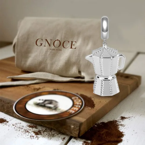 Miniatura 2 de GNOCE Rose Gold Pendant Charm for Women Sterling Silver Coffee Cup Dangle Charms for BraceletNecklace Christmas Jewelry Gift For Mom Sister Daughter