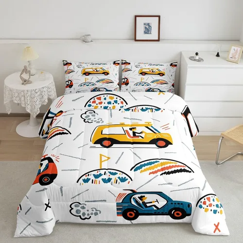 Miniatura 42 de Feelyou Juego de edredón de música rock para niños, edredón colorido con estampado de mariposas para niños y niñas, juego de ropa de cama de Multi