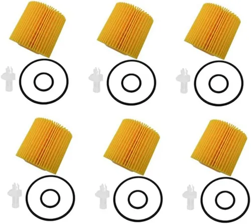 Paquete de 6 filtros de aceite de motor compatibles con Toyota Avalon Camry Highlander RAV4 Tacoma Sienna y más reemplazan 04152-YZZA1,04152-31090,