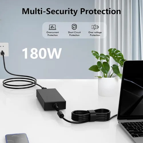 Miniatura 5 de Cargador de CA de 180 W para portátil original Dell FA180PM111 HA180PM180 DA180PM111 G5 G7 15 17 5590 5587 7590 7588