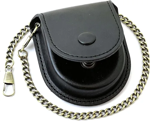Miniatura 2 de KAEVUD Pocket Watch Leather Case Protector Holder Waist Bag Timepiece General Accessories 47 mm