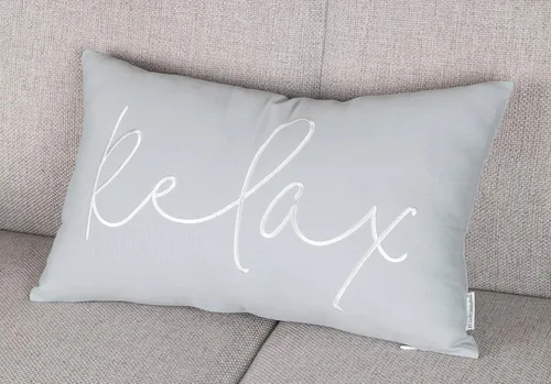 Miniatura 5 de Rudransha Relax - Funda de almohada lumbar bordada, 12 x 20 pulgadas, algodón de huevo de Robins Huevo de petirrojo