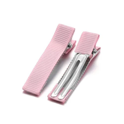 Miniatura 11 de 10 unids/lote plana de una sola punta de metal cocodrilo dientes clip de pelo pasadores color caramelo horquillas para bricolaje joyería base Negro