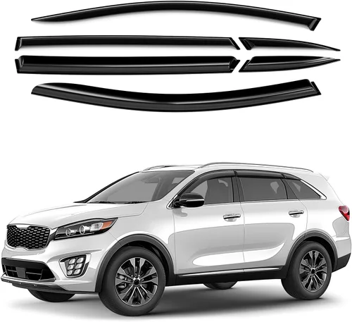 Miniatura 24 de Deflectores de ventana tintados ahumados con cinta adhesiva para ventana lateral, deflectores de lluvia compatibles con Toyota RAV4 2013-2018 - 4