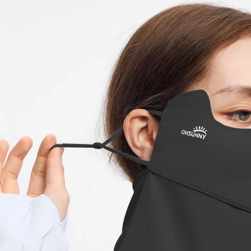Miniatura 8 de Protección solar para la cara, bufanda para el cuello, polaina para mujer, UPF 50+, máscara de verano anti-UV, cubierta facial transpirable SLF5M119T