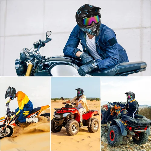Miniatura 6 de Yesmotor - Casco de motocross para jóvenes, casco de motocicleta BMX, MX, cuatrimoto todoterreno, motocross, bicicleta de montaña, aprobado por
