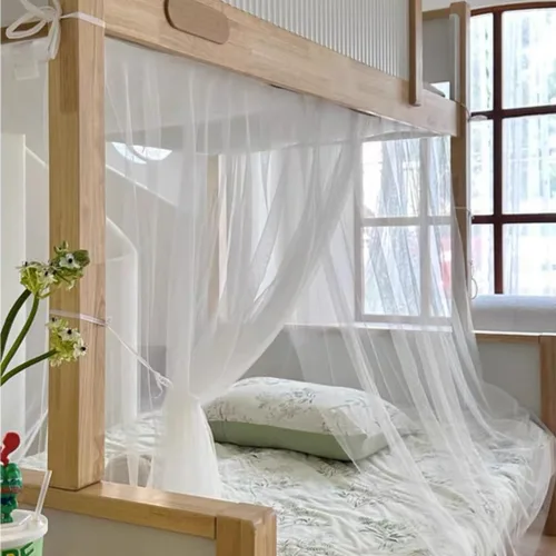 Miniatura 11 de 4 postes esquineros para dormitorio de estudiantes, litera, mosquitera, cortinas de cama para dormitorio, escuela, universidad, decoración de Rosa