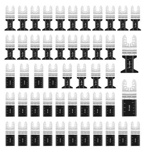 Miniatura 8 de LEILUO Juego de 20 piezas de cuchillas multiherramienta de titanio extralargas y anchas con hoja de sierra oscilante y bolsa de almacenamiento