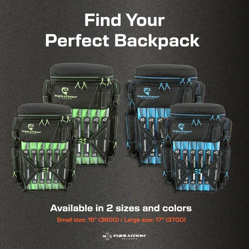 Miniatura 6 de Mochila para aparejos de pesca Evolution Drift Series, mochila de camping con 6 bandejas para aparejos de pesca, resistente