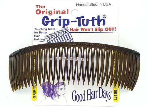 Good Hair Days Grip-Tuth - Peine lateral de una pieza para el cabello de 6 pulgadas, peines para todo tipo de cabello, accesorios decorativos y de