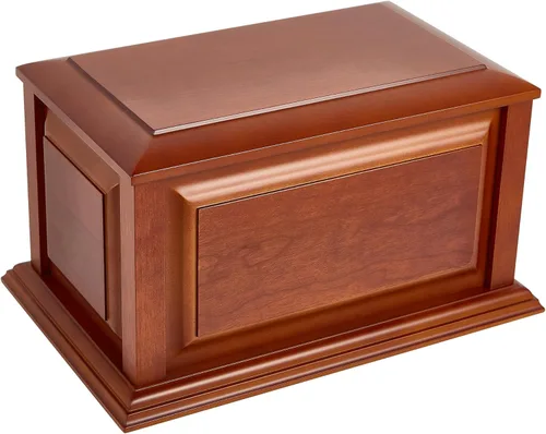 Miniatura 6 de Caja de urna de cremación funeraria de madera extra grande hecha a mano para cenizas humanas adultas de hasta 225 libras