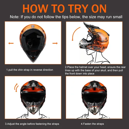 Miniatura 8 de Casco de motocross para niños, casco ATV juvenil aprobado por DOT, para 4 ruedas, motocross, BMX, MX, UTV, Go Kart, carreras, béisbol, incluye gafas