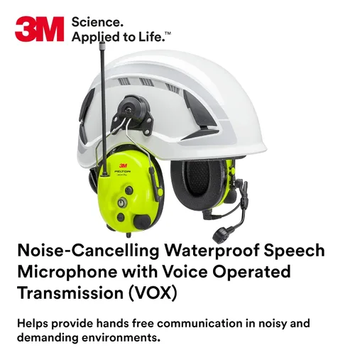 Miniatura 2 de 3M PELTOR LiteCom Plus Headset MT73H7P3E4610NA, protector auditivo se conecta al casco, radio de 2 vías, micrófono de voz con cancelación de ruido