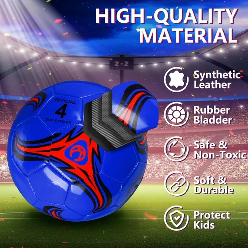 Miniatura 3 de Deekin Balón de fútbol a granel con bomba de tamaño 5/4/3 para interior y exterior, práctica deportiva, competición, accesorios de entrenamiento