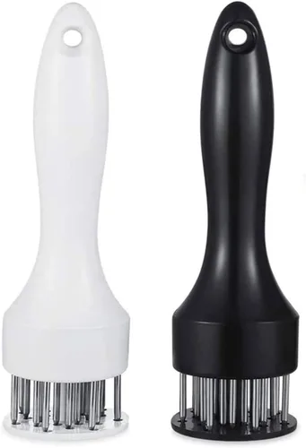 Herramienta ablandadora de carne con cuchillas de aguja de acero inoxidable ultra afiladas, paquete de 2 herramientas ablandadoras de carne,