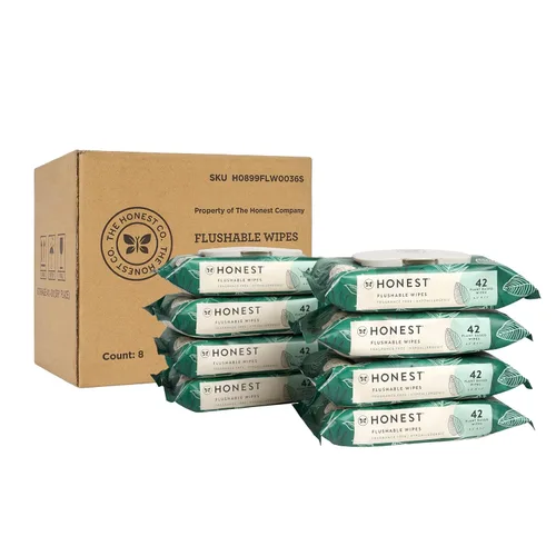Miniatura 9 de The Honest Company Toallitas desechables para piel sensible Sin fragancia, hipoalergénicas, 99% agua, seguras para tirar al inodoro Toallitas