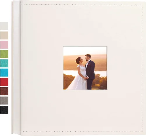 Miniatura 34 de potricher Álbum de fotos pequeño de 4 x 6 pulgadas, 200 fotos, cubierta de cuero, libro de fotos con 200 bolsillos horizontales para familia, boda