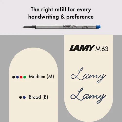 Miniatura 5 de LAMY Lx Palladium Rollerball Pen - Bolígrafo ligero con agarre transparente y ergonómico y ancho de línea M - cuerpo de aluminio anodizado - incluye