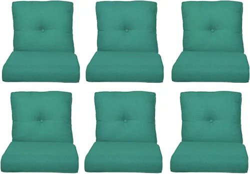 Miniatura 23 de Rilyson Cojines de patio para muebles de exterior, 22 x 24 pulgadas, respaldo alto y asiento profundo, cojín de exterior para sillas de patio, sofá