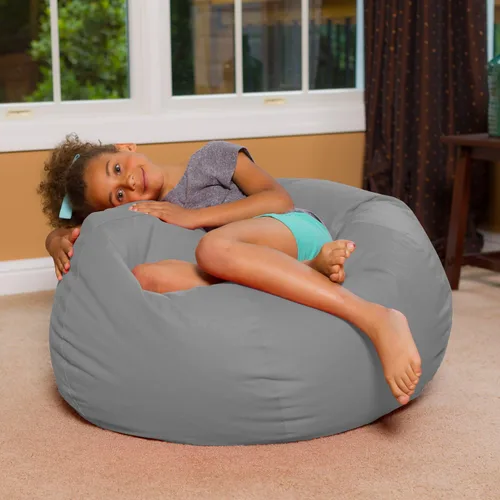 Miniatura 3 de Posh Beanbags - Puf grande y cómodo: sillones tipo puf grandes con funda extraíble para niños, adolescentes y adultos, muebles de tela de poliéster