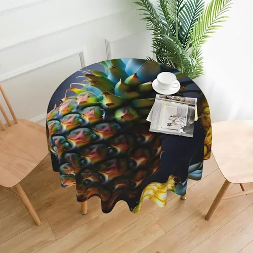 Miniatura 15 de Mantel decorativo redondo Cactus Desert Sunsets: transforma tus mesas de comedor y café con nuestro exuberante acento de lino