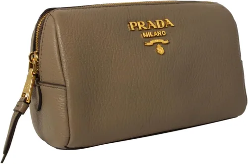 Miniatura 2 de Prada Vitello Daino Cuero Argilla Cuero Clutch 1ND004 Gris, Gris