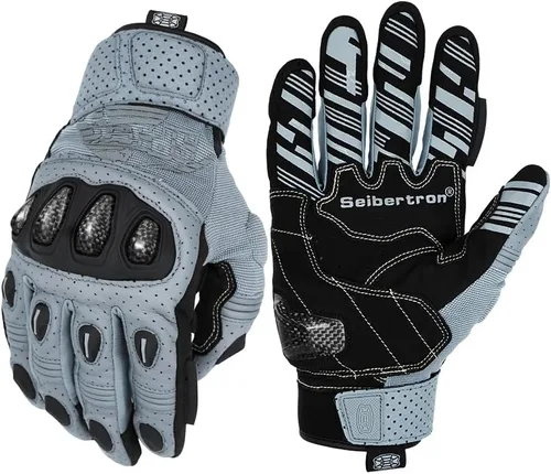 Miniatura 8 de Seibertron SPS Series - Guantes para motocicleta con pantalla táctil, para motocross, BMX, ATV, MTB, ciclismo, completo o medio dedo, para adultos