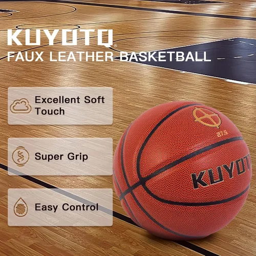 Miniatura 4 de KUYOTQ Kids Toddler Youth Adult Size 3/4/5/6/7 Basketball 22/25.5/27.5/28.5/29.5" Thickened Rubber or Faux Leather Indoor Outdoor Basketball for