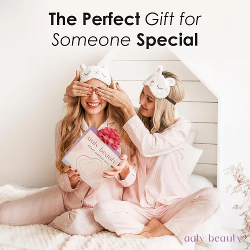 Miniatura 5 de Bolsa de maquillaje con forma de corazón – Bolsa de cosméticos de corazón rosa con cubierta transparente – Ideas de regalo para mujeres, mamá