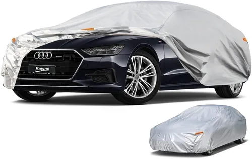 Miniatura 37 de Kayme - Cubierta completa impermeable de 6 capas para automóvil, apta para todo clima, protección para exteriores contra lluvia, rayos ultravioleta
