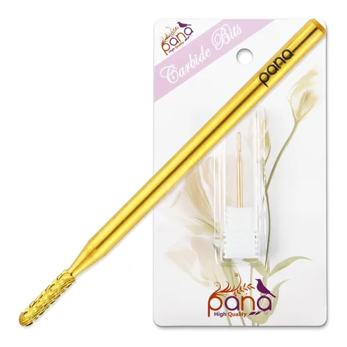PANA - Broca de carburo de 3/32" para limpieza de cutículas de uñas, para eliminar piel muerta, quitar esmalte en gel y acrílico, limpiador debajo