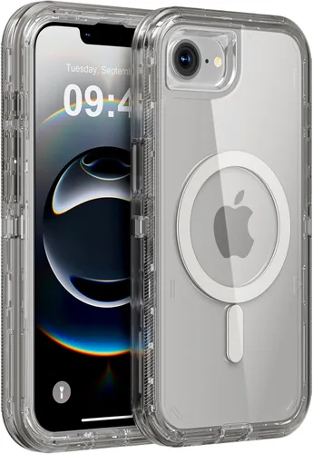 Miniatura 44 de Follaroma para iPhone 17 Pro Max, Funda Compatible con MagSafe, Funda Magnética Transparente de Doble Capa, Funda Resistente Anti-Caída y a Prueba