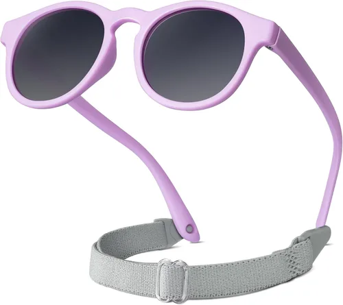 Miniatura 19 de RIVBOS Gafas de sol para bebés niños y niñas con correa UV400 polarizadas flexibles para niños pequeños, bebés y recién nacidos (0-24 meses) RBK0231