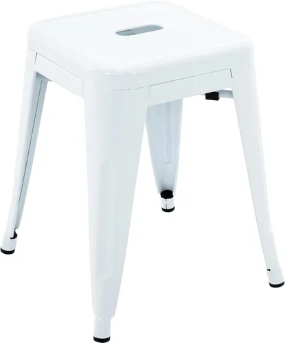 Miniatura 8 de Brage Living Juego de 4 taburetes industriales de metal de 18 pulgadas, taburetes apilables para aula, sillas de comedor de metal sin espalda