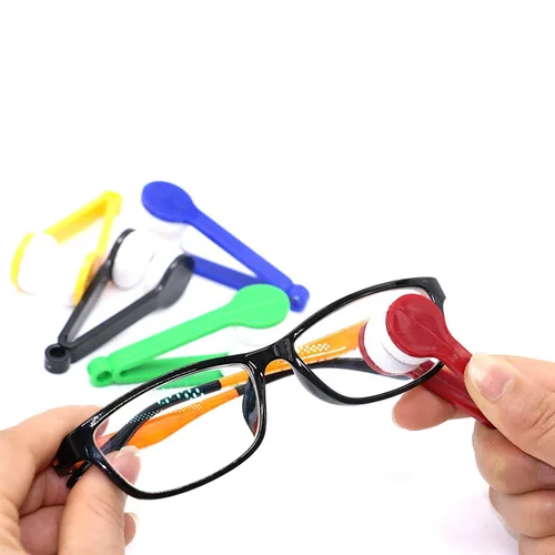 Miniatura 2 de 12 piezas de mini gafas de sol, gafas de microfibra limpiador de gafas de microfibra cepillo suave herramienta de limpieza mini gafas de microfibra