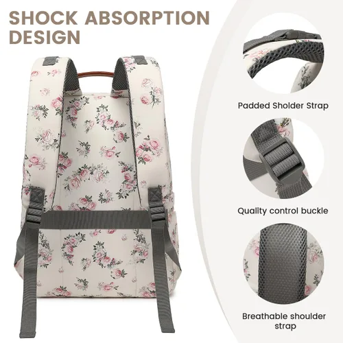 Miniatura 5 de Mochila para pañales, bolsas grandes de pañales para bebé con almohadilla cambiadora portátil para niños y niñas, bolsa de viaje multifunción