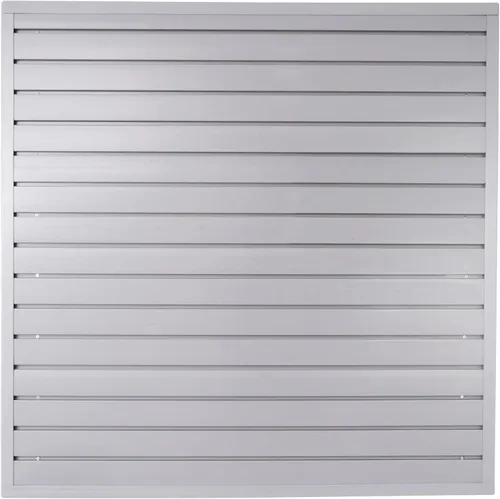 Slatwall Panel organizador de garaje resistente montado en la pared, paneles de listones de PVC, sistema de almacenamiento para el hogar, Gris